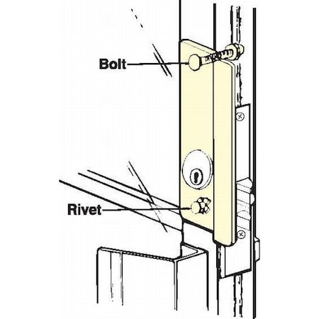 Don-Jo Right Hand Reverse Door Guard for Aluminum Entrance Doors for Pull Handle Interference GLP307RHR630